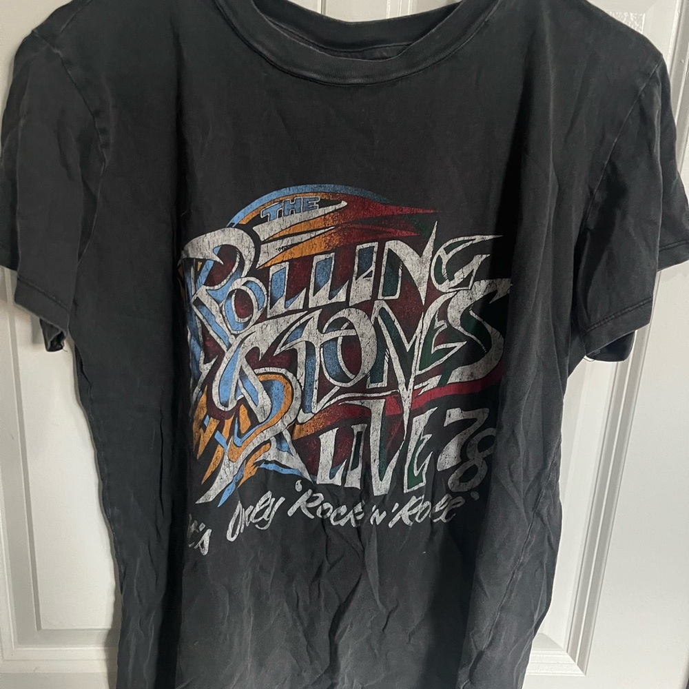 The Rolling Stones Black Short Sleeve Graphic Tee